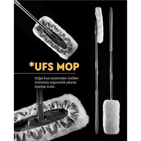 UFS Mop %100 Kuzu Postu Araç Yıkama Pedi ( Aparatlı )